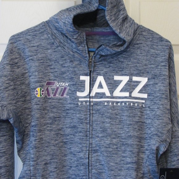 Utah Jazz Basketball Hoodie Full Zip Small by GIII 4her by Carl Banks NWT FINAL - Picture 2 of 6